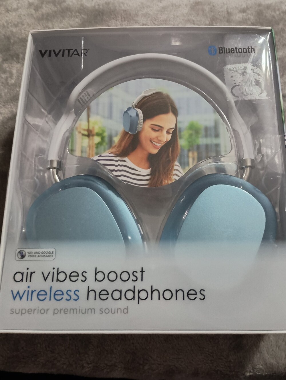Vivitar Air Vibes Boost Wireless Headphones - Blue